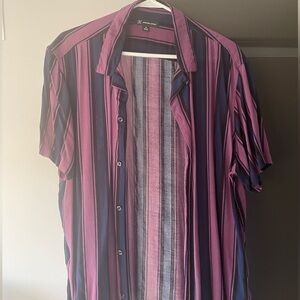 International Concepts Camp Collar Short Sleeve Button Up